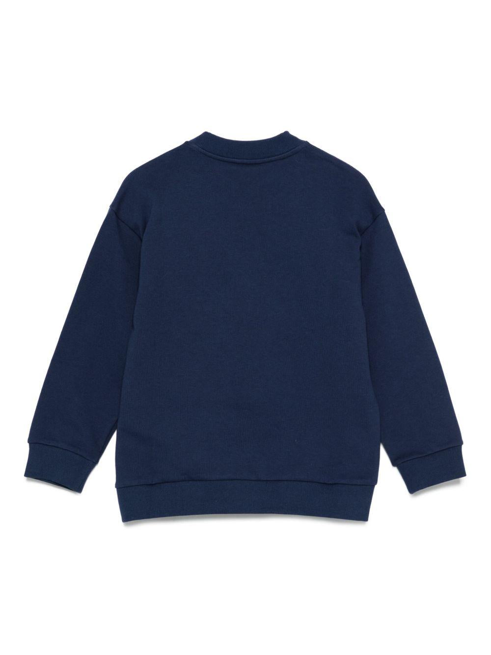 Felpa per bambino Fendi Kids blu con stampa grafica JUH101 5V0 F1I11 FENDI KIDS 