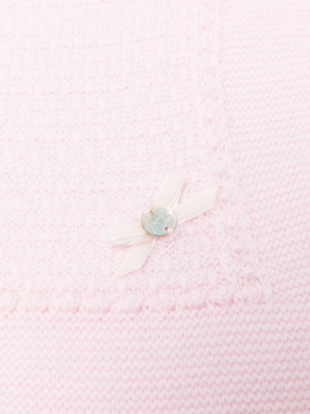 Coperta per neonata Paz Rodríguez rosa con logo ricamato 029-112828 37 H56 PaZ RODRIGUEZ KIDS 