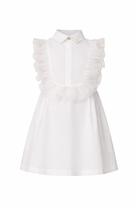 Abito per neonata Elisabetta Franchi La Mia Bambina bianco con ruches decorative EGAB2310TV033 0004 ElISABETTA FRANCHI KIDS 