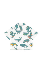 Camicia per bambino Stella McCartney Kids bianca con stampa balene TY5P71 Z3553 101MC STELLA McCARTNEY KIDS 