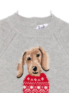 Maglione per neonato Il Gufo grigio con ricamo cagnolino A25GMA0008EM220 0739 IL GUFO 