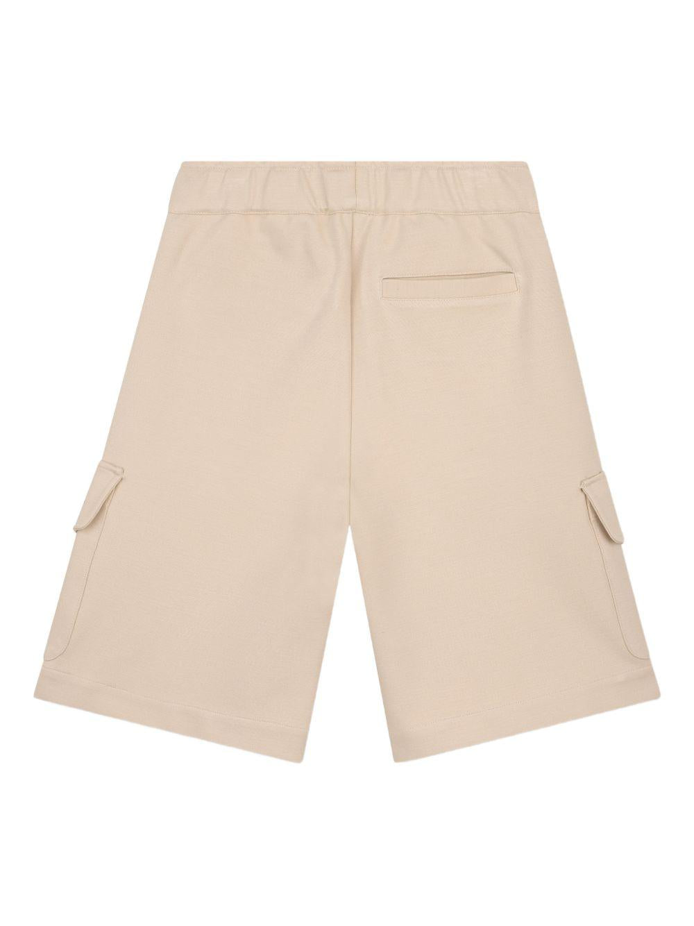 Shorts per bambino Lanvin Enfant beige con vita elasticizzata N30377 180 LANVIN KIDS 