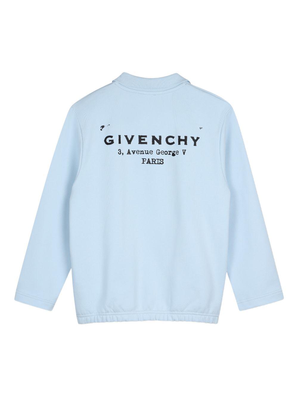 T-shirt per bambino Givenchy Kids azzurra con colletto polo H31096 77L GIVENCHY KIDS 
