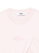 T-shirt per bambina MSGM Kids rosa con dettaglio nodo S6MSJGTH205 MS076 MSGM KIDS 