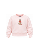 Felpa per bambina Moschino Kids rosa con dettaglio Teddy Bear HBF06GLDA63 50209 MOSCHINO KIDS 