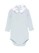 Body per neonato Bonpoint azzurro con ricamo sul colletto W06OUNK00001 015C BONPOINT KIDS 