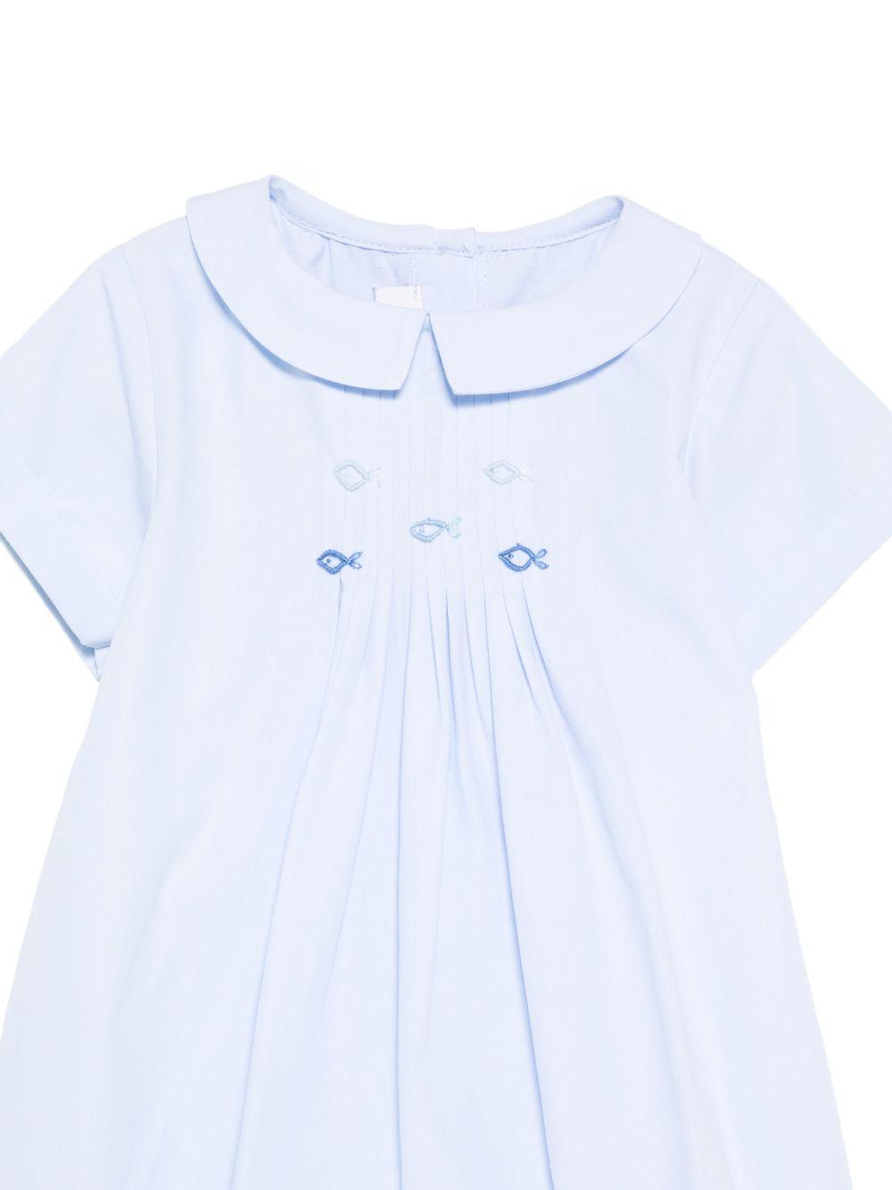 Tutina per neonati Mariella Ferrari azzurro chiaro con colletto Peter pan PLP14BIS 003 MARIELLA FERRARI 