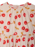 Abito Leontine per bambina Bonpoint beige con stampa Cherry S06GDRW00011 603A BONPOINT KIDS 