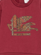 Felpa per neonati Etro Kids rossa con ricamo Pegaso e chiusura con bottoni GX4510 Z3333 416 ETRO KIDS 