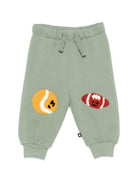 Pantaloni sportivi per neonato Molo Kids verde salvia con pacht 6W26I208 5720 MOLO KIDS 
