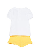 Set due pezzi per neonata Moschino Kids multicolore con stampa orsetto MBG01OLBA00 82673 MOSCHINO KIDS 