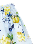 Shorts per bambina Monnalisa Kids azzurri con stampa Holiday Mood all-over 11G417 7624 0052 MONNALISA KIDS 