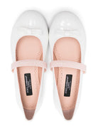 Ballerine per bambina Dolce & Gabbana Kids bianco con rifinitura lucida D11294 A4831 87682 DOLCE & GABBANA KIDS 