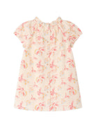 Abito per neonata Bonpoint beige con stampa ciliegie P06XDRW00001 603 BONPOINT KIDS 