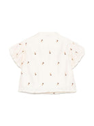 Camicia per neonata Donsje Ezrah beige con ricamo all-over 4095402NB 00003 DONSJE 