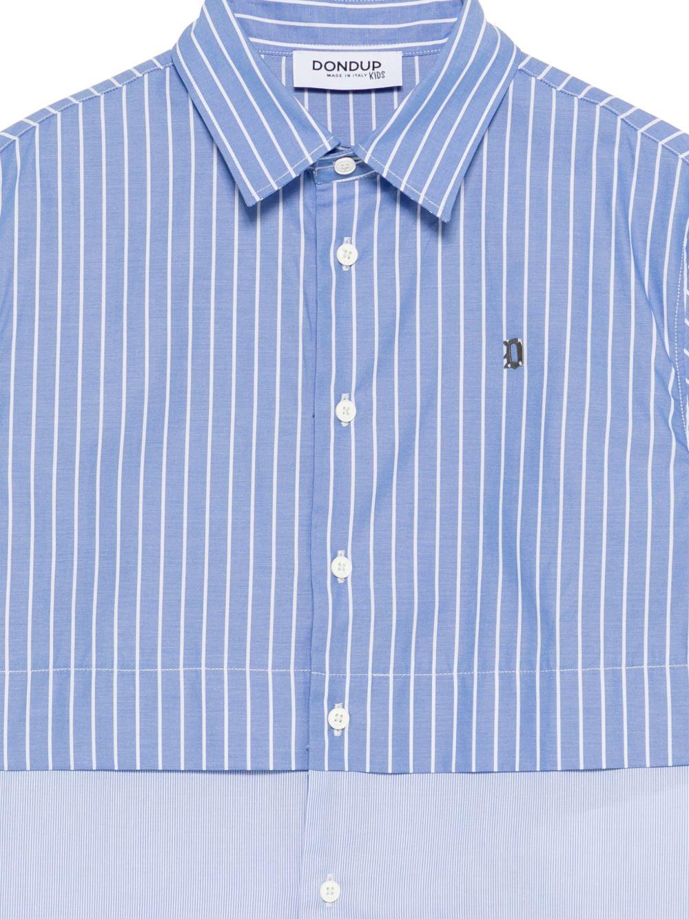 Camicia per bambino DONDUP Kids azzurra con design a righe DMCA0490CR016 D128 DONDUP KIDS 