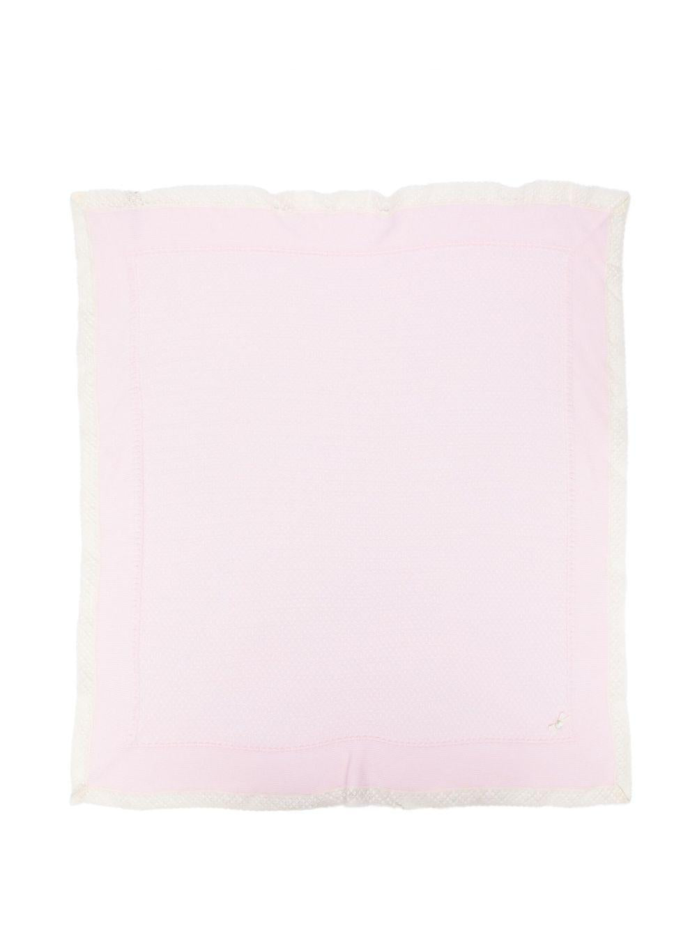 Coperta per neonata Paz Rodríguez rosa con logo ricamato 029-112828 37 H56 PaZ RODRIGUEZ KIDS 