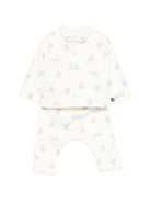 Set t-shirt e pantaloni per neonati Petit Bateau bianco con stampa orsetto all-over A0FQY 01 PETIT BATEAU KIDS 