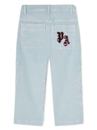Cargo per bambino Palm Angels Kids azzurro con stampa PGCF004S25FAB002 413B PALM ANGELS KIDS 
