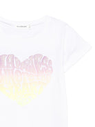 T-shirt per bambina Billieblush bianca con stampa grafica sul davanti U21946 10P BILLIEBLUSH KIDS 