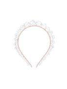Cerchietto per capelli per bambina Monnalisa bianco con applicazione perline 77G000 7741 0091 MONNALISA 