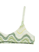 Costume da bagno per bambina MC2 Saint Barth Kids verde con motivo ondulato PALO002 01121L MC2 ST. BARTH KIDS 