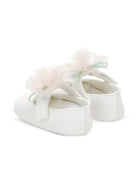 Scarpine primi passi per neonata Monnalisa bianche con applicazione a fiore 73G001 7768 0001 MONNALISA KIDS 