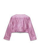 Giacca per bambina Colorichiari rosa modello crop senza colletto FJ808178 3839 86 COLORICHIARI KIDS 