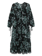 Abito lungo per donna Scotch & Soda Fil Coupe nero con scollo a V 179580 353 SCOTCH DONNA 