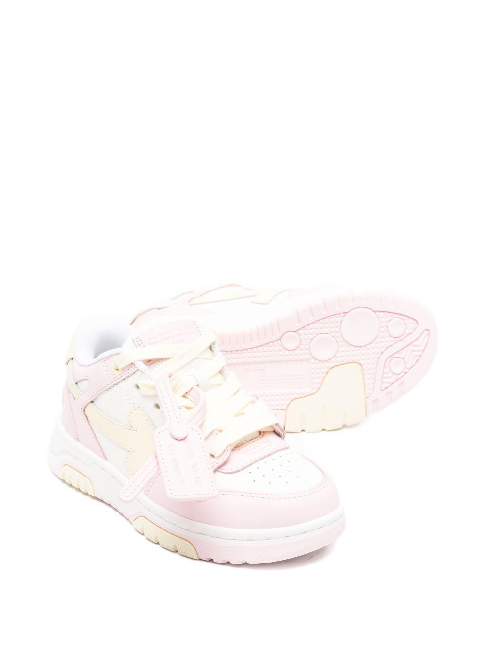 Sneakers per bambina Off-White Kids Out Of Office bianche con motivo Arrows OGIA007S26LEA001 3C19 OFF WHITE KIDS 