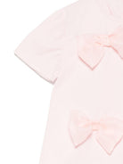 T-shirt per neonata A'lapage rosa in cotone con dettaglio fiocchi AL09 ROSA A'LAPAGE 