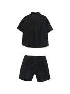 Set camicia e shorts per bambina Moschino Kids nero con motivo Teddy Bear HDG01LLLA10 60100 MOSCHINO KIDS 