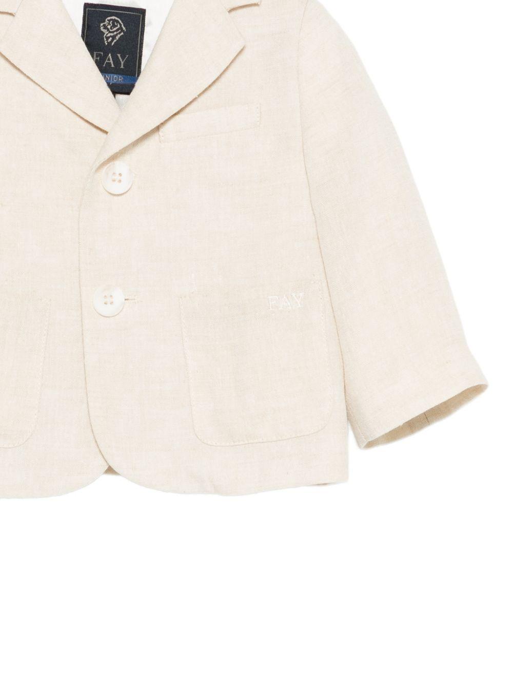 Giacca per neonato Fay Kids beige con revers classici FY2514 I0318 109 FAY KIDS 