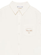 Camicia Elyas per bambino Bonpoint bianca con ricamo logo sul davanti S06BSHW00024 002 BONPOINT KIDS 