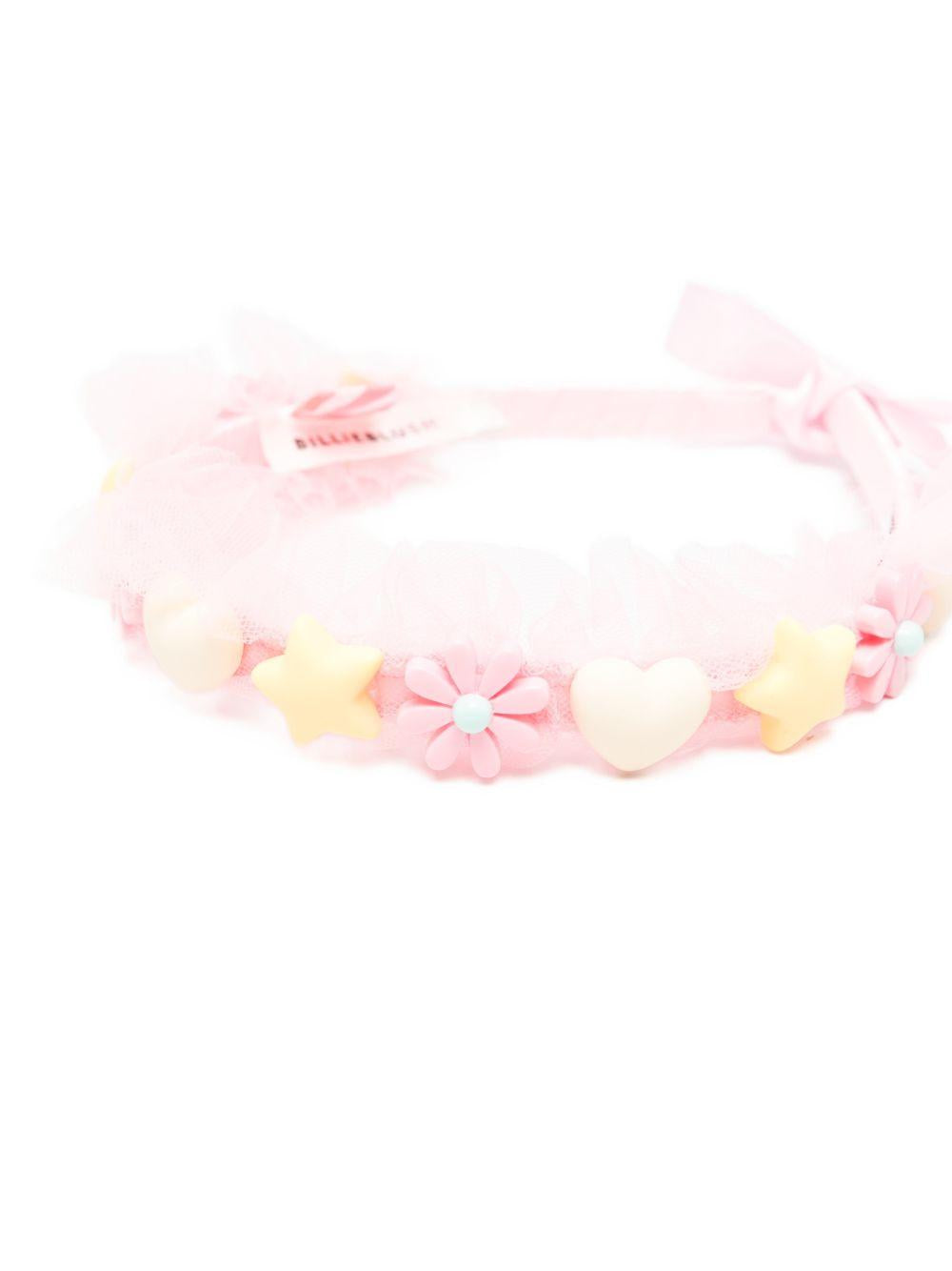 Cerchietto per capelli per bambina Billieblush rosa con applicazione fiori U22056 44L BILLIEBLUSH KIDS 
