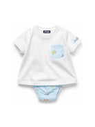 Set t-shirt e culotte per neonato MC2 Saint Barth multicolore con design granchi SAMY001 02084L MC2 ST. BARTH KIDS 