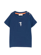 T-shirt per neonato Trussardi Junior blu con logo sul davanti TIP26048TS BLUE EST. TRUSSARDI JUNIOR 