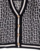 Cardigan per neonato Balmain Kids multicolore con motivo geometrico BX9510 Z2312 104NE BALMAIN KIDS 