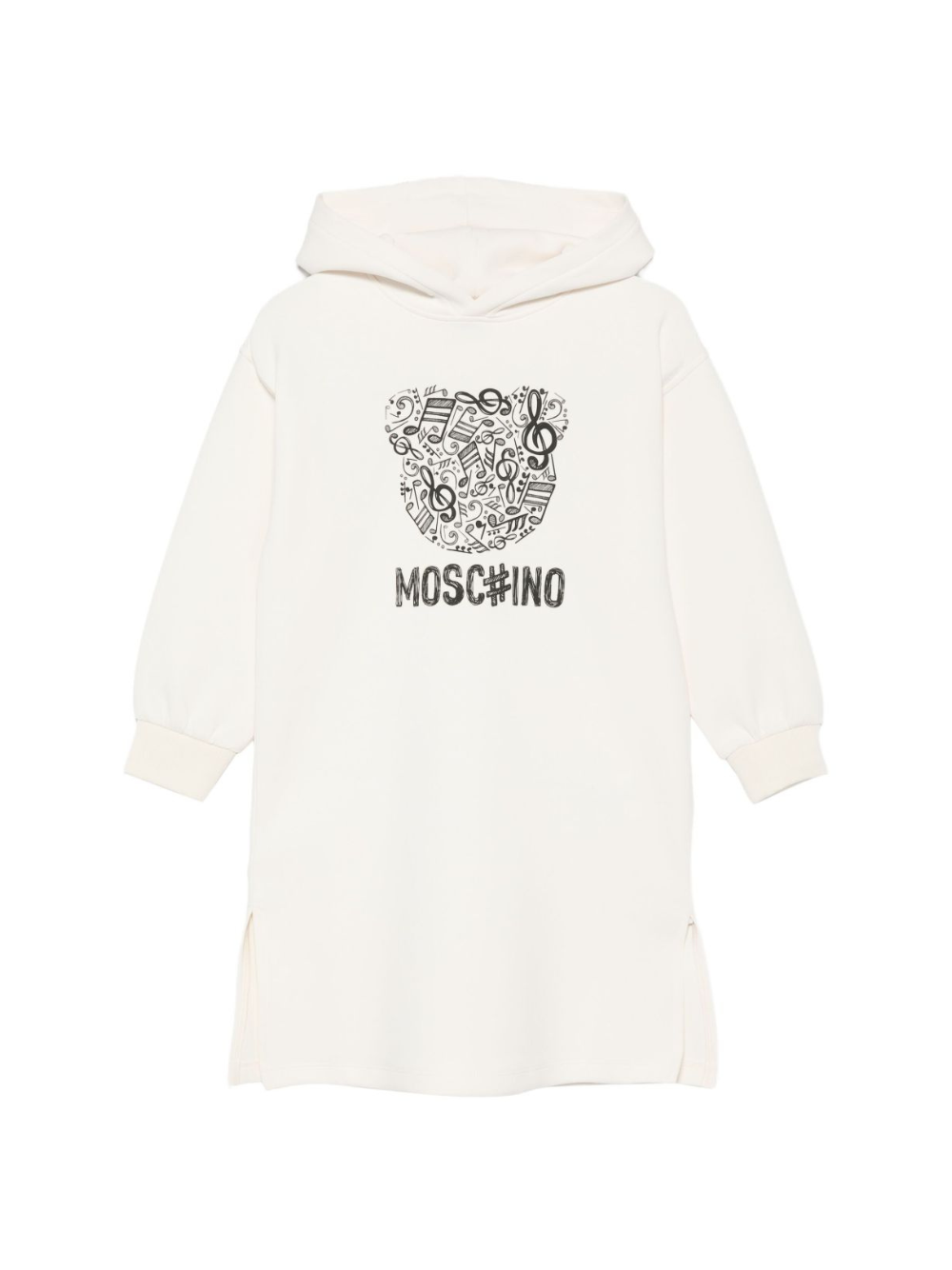 Abito per bambina Moschino Kids bianco con cappuccio HDV0GRLDA58 10123 MOSCHINO KIDS 