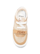 Sneakers per bambino Fendi Kids beige con motivo monogramma FF JMR475 AHGY F1R7K FENDI KIDS 