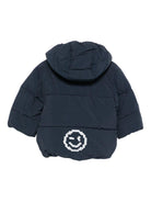Giubbino Harpo per neonato Molo blu con stampa smile sul retro 5W25M318 8753 MOLO 
