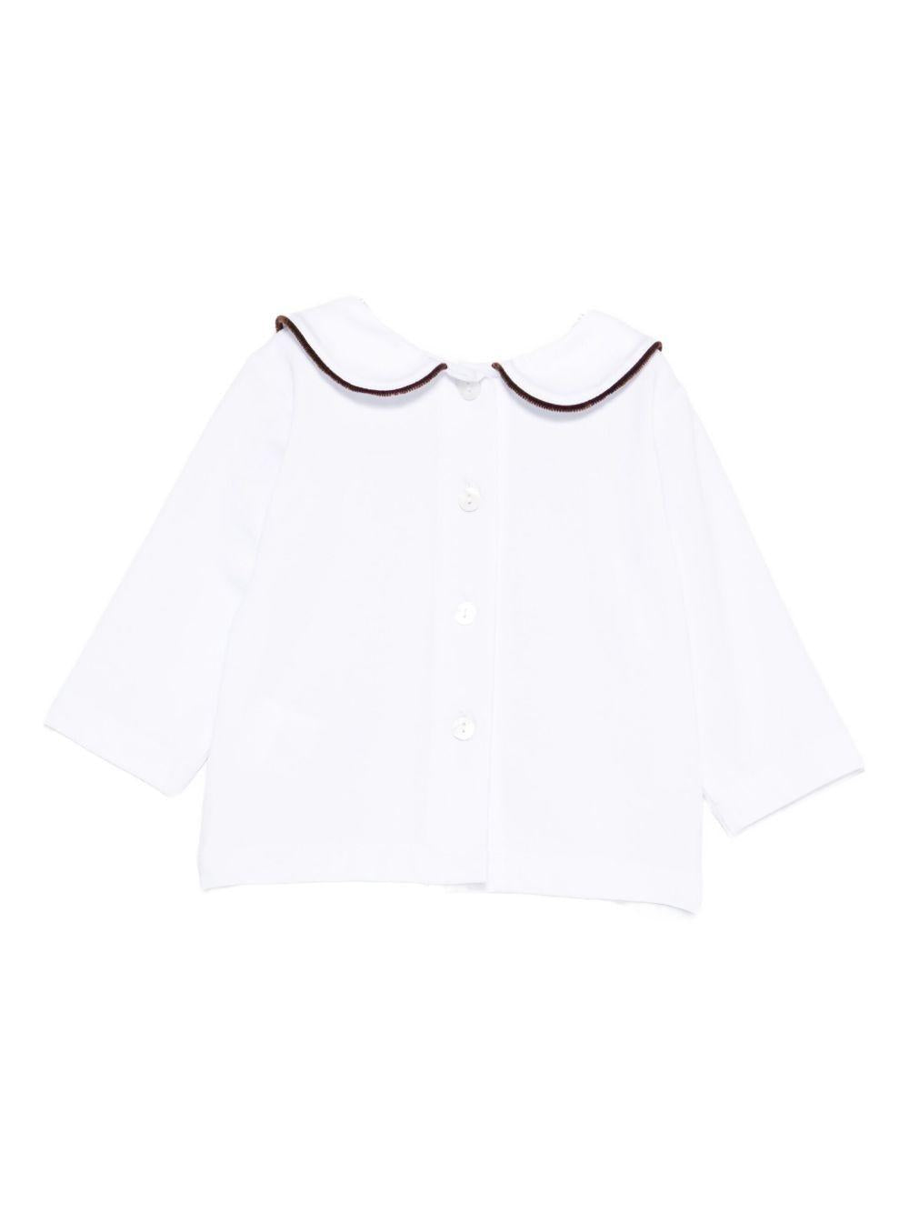 Blusa per neonati Jesurum Baby bianca con colletto alla Peter Pan CITRINO VAR.4105 JESURUM 