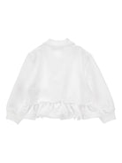 Felpa per neonata Monnalisa bianca con stampa fragole sul davanti 39G803 7007 0099 MONNALISA KIDS 