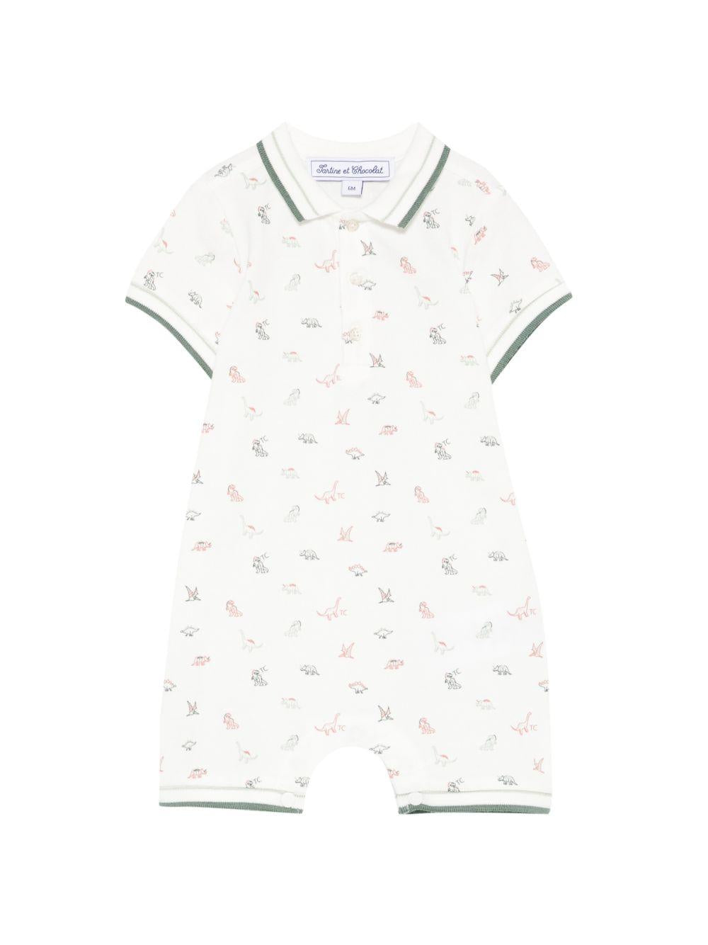 Tutina per neonato Tartine & Chocolat bianco con stampa dinosauro CC33011 13 TArtine & Chocolat KIDS 