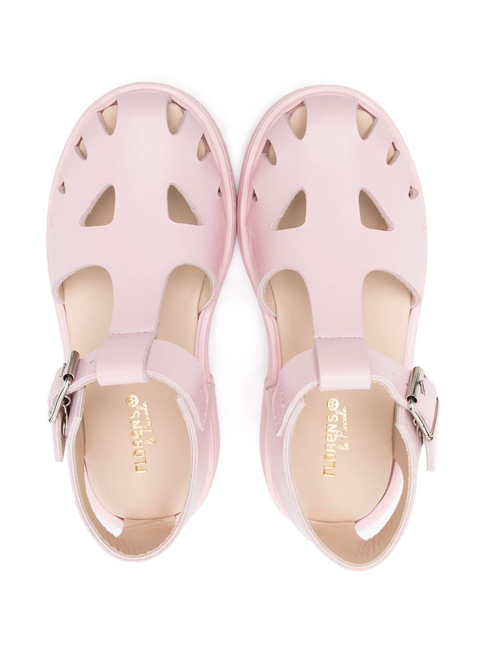 Sandali in pelle per bambina Florens rosa con chiusura con fibbia E8300 10I FLORENS 