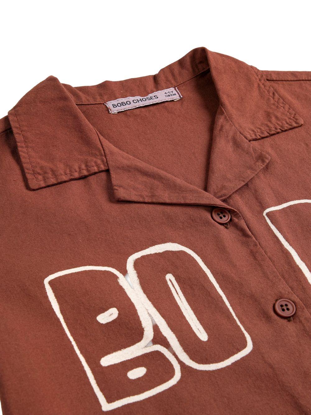 Camicia per bambino Bobo Choses marrone con colletto B126AC141 211 BOBO CHOSES 