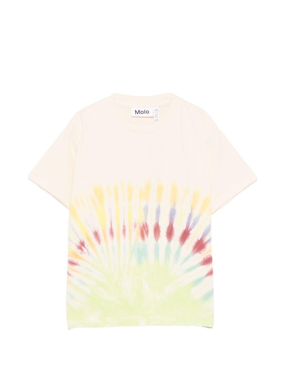 T-shirt per bambino Molo beige con stampa grafica 6S26A213 5985 MOLO KIDS 