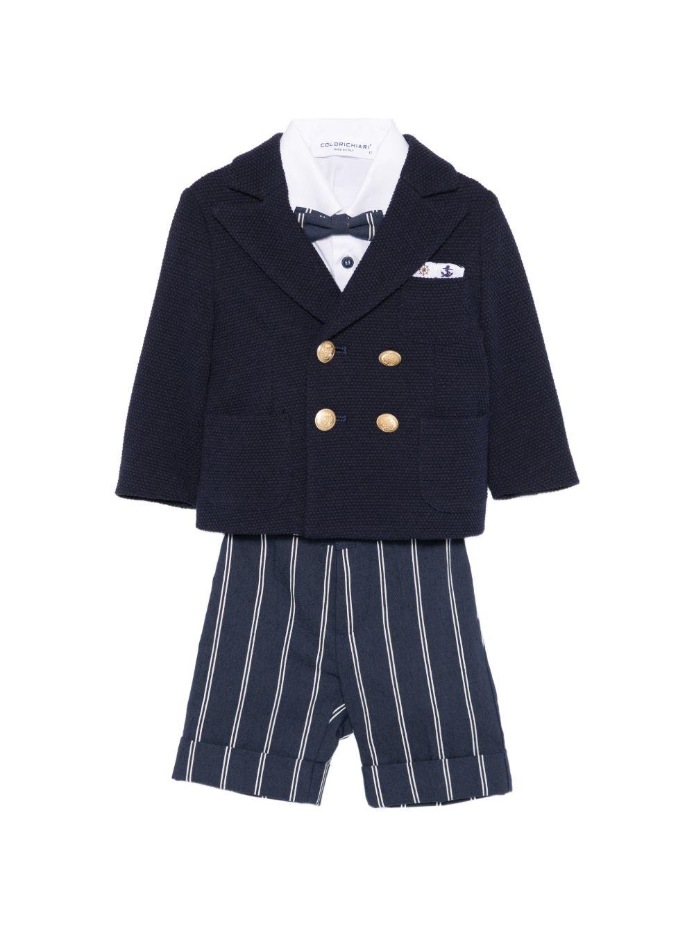 Completo per neonato Colorichiari blu con design a righe MN508458 4900 60 COLORICHIARI KIDS 