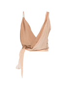 Top per donna Alysi beige con scollo a V 116298 P6215 PELLE ALYSI 