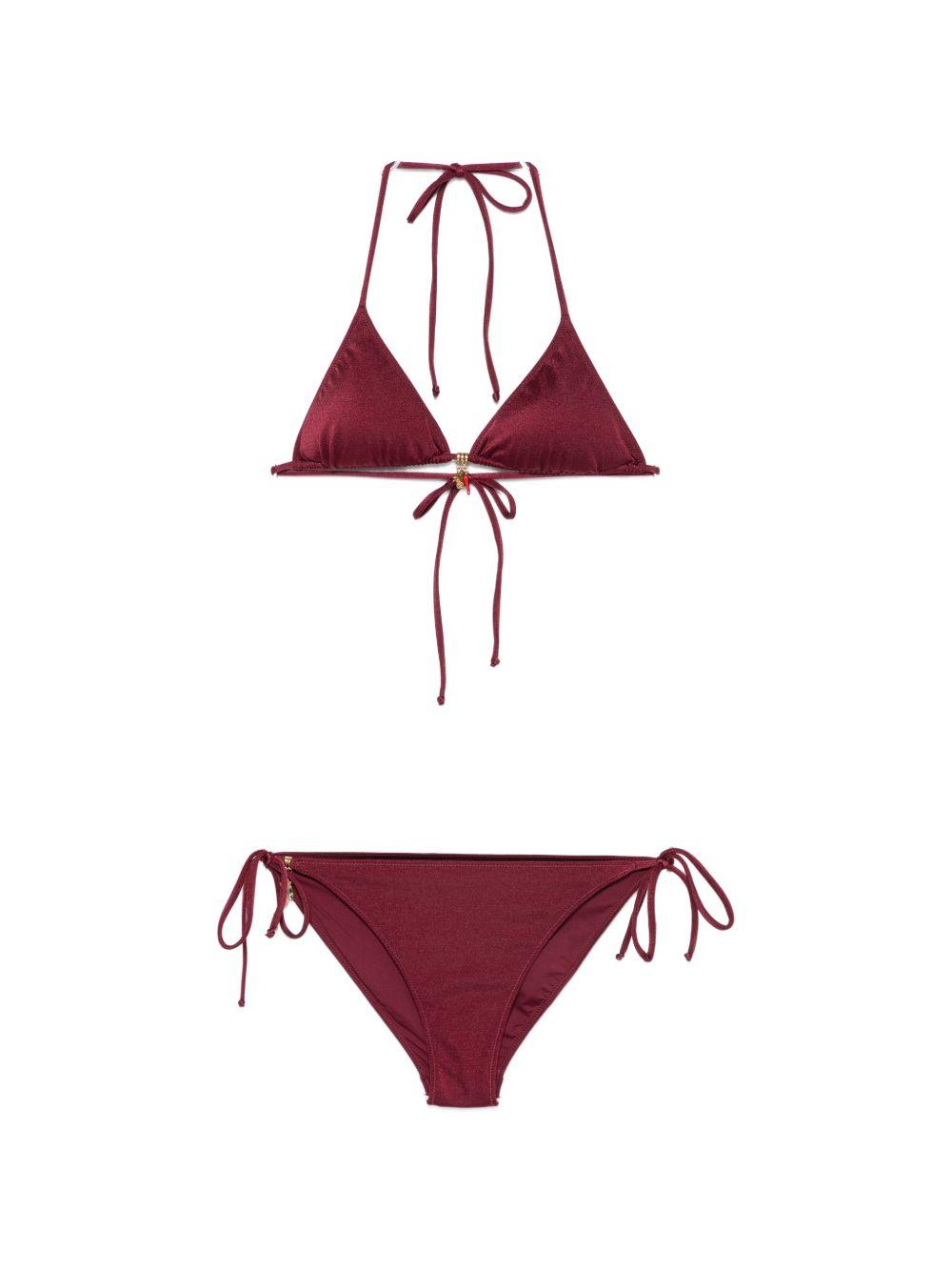 Bikini da donna MC2 Saint Barth bordeaux con dettaglio ciondoli VIR0001 08583L MC2 ST. BARTH 